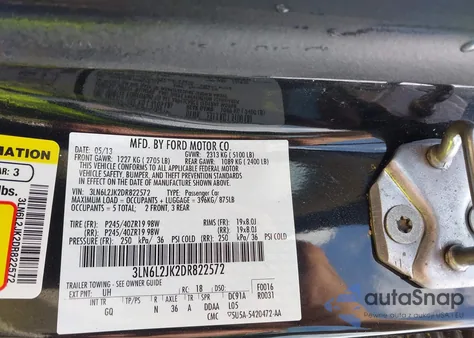 2013 Lincoln Mkz from USA, damaged, VIN 3LN6L2JK2DR822572